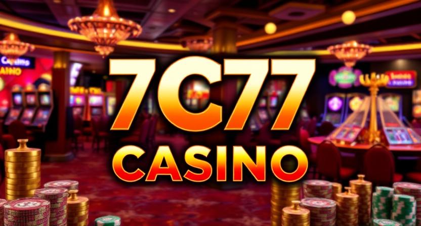 Immersive lounge-style interface of 7C77 casino